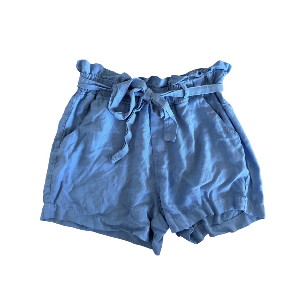 Thread & Supply Blue Paperbag Waist Shorts Size Small